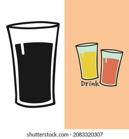 flat drink logo icon, editable vector file for all of your graphic needs.