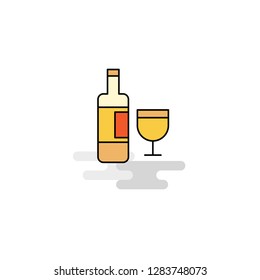 Flat Drinks  Icon. Vector