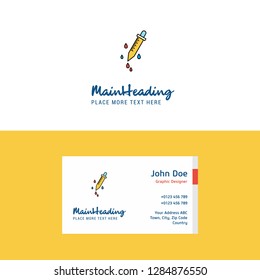Flat Dropper  Logo and Visiting Card Template. Busienss Concept Logo Design