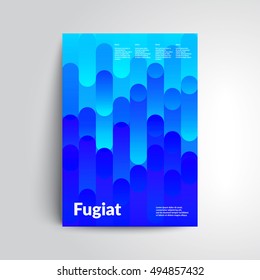 Flat dynamic cover design. Eps10 vector illustration.