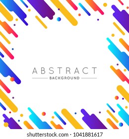 Flat Dynamic Modern Abstract Colorful Background with Dots for Your Artwork. Vector illustration.