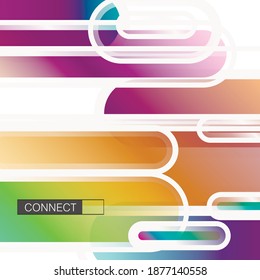 Formas dinámicas planas con estilo hipster. Banner vectorial geométrico. Vector plano de moda. Fondo geométrico ondulado. Patrón geométrico abstracto. Plantilla de diseño de vector