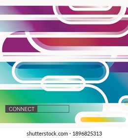 Flat dynamic shapes in minimalistic style. Abstract trendy liquid background. Abstract background modern hipster futuristic graphic. Vector art. Line texture background