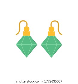 Anillos planos, icono de joyería, ilustración vectorial aislada en fondo blanco