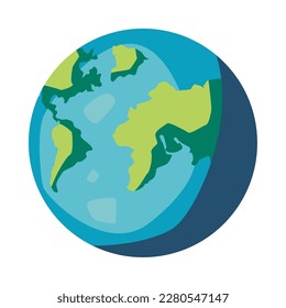 flat earth globe over white