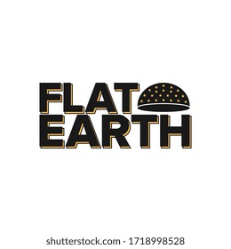 Flat earth logotype. Logo letter design