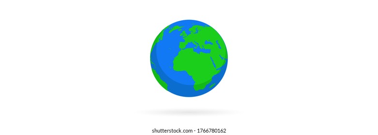 Flat Earth auf weißem Hintergrund