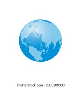 Flat Earth Planet icon. Vector illustration
