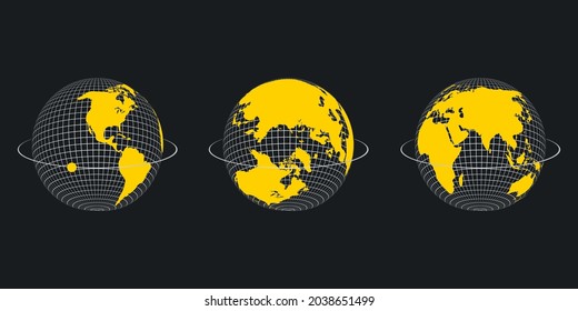 ilustración rotativa de tierra plana para necesidades de diseño artístico