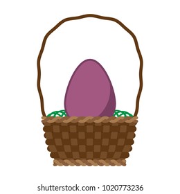 Flat Easter Basket with Giant Egg