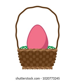 Flat Easter Basket with Giant Egg
