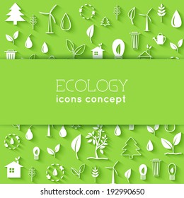 flat eco background concept. Vector illustration design