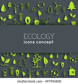 flat eco background concept. Vector illustration design