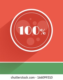 Flat eco icon of ecology concepts with long shadow