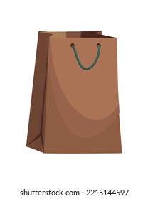 flat eco packaging bag over white