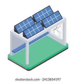  Flat  Eco Power Isometric Icon