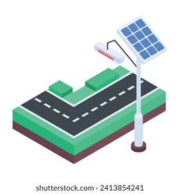  Icono de Isometería de energía ecológica plana