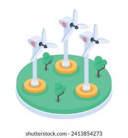  Flat Eco Power Isometrie-Symbol