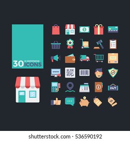 Flat E-commerce & Shopping Icon Set