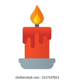 A flat editable icon of candle stand 

