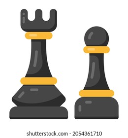 Icono de ajedrez editable plano, descarga premium