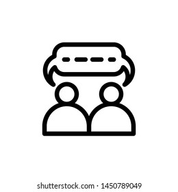 flat editable line people talk icon symbol sign, logo template, vector, eps 10