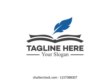 flat education book logo template