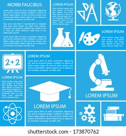 Flat Education Infographic Background 