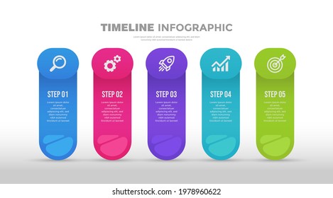 flat effect timeline creative business