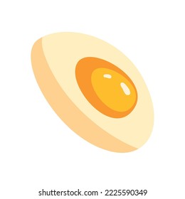 flat egg design over white