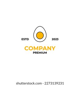 Flat egg farm logo design vector illustration