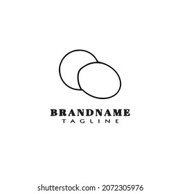 flat egg logo cartoon design template icon black modern isolated vector concept