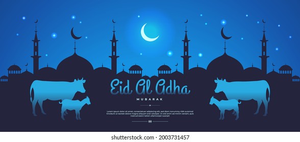 flat eid al adha banner design