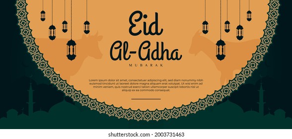 flat eid al adha banner design