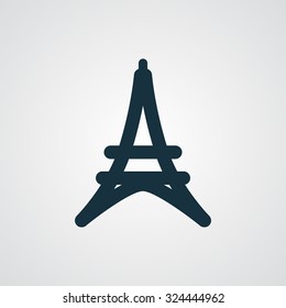 Flat Eiffel Tower icon