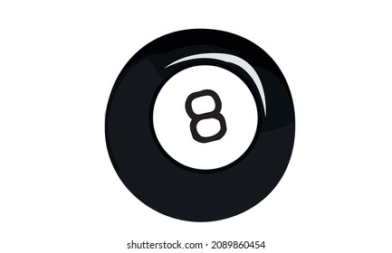 Flat Eight Ball Pool Logo