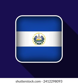Flat El Salvador Flag Background Vector Illustration