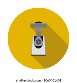 flat electric meat grinder icon in vector format