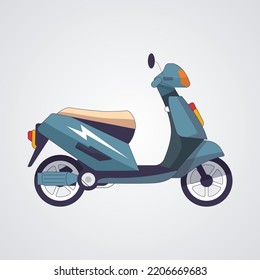 Flat electric scooter illustration vector