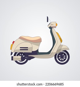Flat electric scooter illustration vector