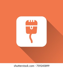 flat Electric Shaver icon for Women