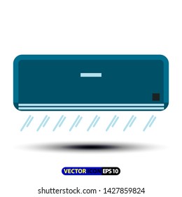 Flat Electronic Device Vector Icon. Air Conditioner