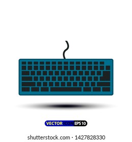 Flat Electronic Device Vector Icon.Keyboard