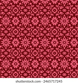 Flat Elegant decorative floral pattern vector design. Colorful floral pattern suitable for background, texture, fabric, wrapping, textile, clothing, print or others.