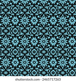 Flat Elegant decorative floral pattern vector design. Colorful floral pattern suitable for background, texture, fabric, wrapping, textile, clothing, print or others.