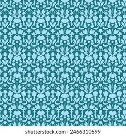 Diseño elegante del Vector del patrón floral decorativo. Patrón floral colorido adecuado para el fondo, textura, tela, envoltura, textil, ropa, impresión u otros.