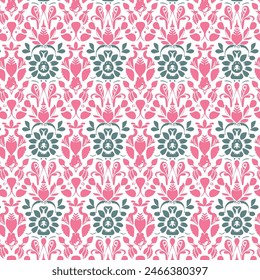 Flat Elegant decorative floral pattern vector design. Colorful floral pattern suitable for background, texture, fabric, wrapping, textile, clothing, print or others.
