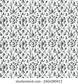 Flat Elegant decorative floral pattern vector design. Colorful floral pattern suitable for background, texture, fabric, wrapping, textile, clothing, print or others.