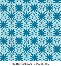 Flat Elegant decorative floral pattern vector design. Colorful floral pattern suitable for background, texture, fabric, wrapping, textile, clothing, print or others.