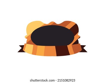flat elegant label illustration over white